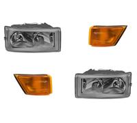 Set Fanali Alogeno Adatto A per Iveco Quotidiano II 99-06 SX Destra + Indicatore