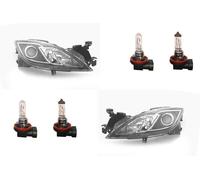 Set Fanali Alogeno Adatto A per Mazda 6 Gh 08/07-10 Con H9 H11 Sinistra Destra