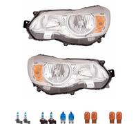 Set Fanali Cromo Incl. Osram Lampade H11 HB3 per Subaru XV _ Gp Impreza