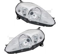Set Fanali Destra Sinistra Cromo H4 per Fiat Grande Punto 199 _