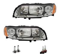 Set Fanali Grigio H7/H9 per Volvo V70 II Sw P80_S60 I 384 XC70 Incl. Lampadine