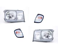 Set Fanali HSW Adatto A per Mercedes W124 84-89 H4 H3 Sinistra Destra Blinker