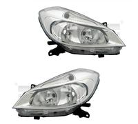 Set Fanali SX & Dx Cromo H7/H7 per Renault Clio III BR0/1 CR0/