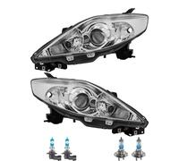 Set Fanali Trasparente Indicatore Incl. Osram Lampade H7 HB3 per Mazda 5 CR19