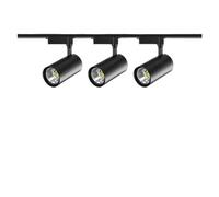 Set Faretto A Binario A LED COB Spot Di Illuminazione A Binario A LED For Decorazioni Domestiche Luci For Camera Da Letto Lampada A Binario Faretto A LED Facili Da Installare(3pcs Black Body set,12W)