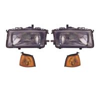 Set Fari alogeni per Audi 80 B3 06.86-10.91 con indicatori Arancioni H4 W5W
