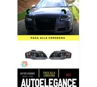 Set fari Anteriore TRASPARENTE/NERO Adatto Per Audi A3 03-08
