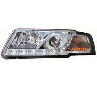 Set fari anteriori TUNING PASSAT 3B 96-00 cromati luce diurna DRL LED freccia