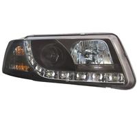 Set fari anteriori TUNING PASSAT 3B 96-00 neri luce diurna DRL LED freccia
