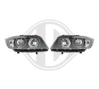 Set fari anteriori TUNING Serie 3 E90 E91 05-11 neri H7+H7 ANGEL EYES LED Alogen