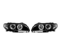 SET FARI DESIGN E46, ANGEL EYES 03-06 TRASPARENTE GL/NERO