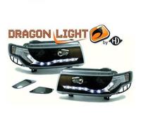 SET FARI DESIGN PASSAT DRAGON-LIGHTS 93-96 VETRO TRASPARENTE/NERO - 2244385