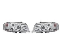SET FARI DESIGN W202, ANGEL EYES 93-00 VETRO TRASPARENTE/CROMATO