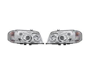 SET FARI DESIGN W202, ANGEL EYES 93-00 VETRO TRASPARENTE/CROMATO
