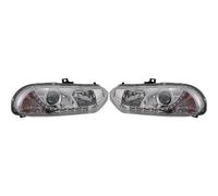 Set fari di design ALFA 156 DRAGON LIGHTS 97-03 VETRO TRASPARENTE/CROMATO