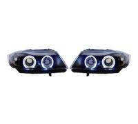 Set fari di design E90, ANGEL EYES 05-08 VETRO TRASPARENTE/NERO
