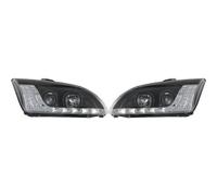 Set fari di design Focus, DRAGON LIGHTS 04-08 VETRO TRASPARENTE NERO