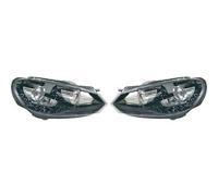 Set fari anteriori TUNING GOLF VI 08-12 Cabrio 11-15 neri luce diurna LED R87