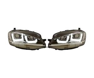 Set fari di design GOLF 7, DAYLIGHT 12-17 STRISCIA NERA/CROMATA