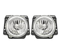 Set fari di design GOLF, ANGEL EYES 83-91 H4 VETRO TRASPARENTE CROMATO