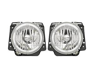 Set fari di design GOLF, ANGEL EYES 83-91 H4 VETRO TRASPARENTE CROMATO