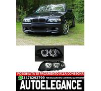 Set fari EAGLE EYES Angel Eyes in nero per BMW E46 Limo Tour LED 3 Series