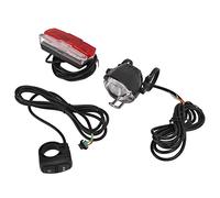 Set Faro E Fanale Posteriore, 24v 36v 48v Set Fanale Anteriore E Posteriore, Luce per Bici Elettrica LED Ad Alta Luminosità per Bici Elettrica Faro E Fanale Posteriore Con Kit Avvisatore Acustico