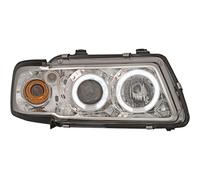 Set Faro per Audi A3 8L Anno Fab. 96-00 Trasparente/Cromo CCFL Angel Eyes H1+