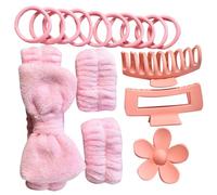 Set fasce multifunzionali per accessori per fasce per capelli con clip per braccialetti assorbenti per set fasce per doccia per la cura della pelle bellezza
