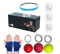 Set fascia per capelli con palla riflessa da boxe,Palla riflessa da boxe,Palla reflex per bambini - Gioco con la palla per bambini con attrezzatura da punzonatura per il miglioramento dei principianti
