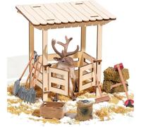 Set Fattoria per bambini, GNOME in legno e renne, strumenti per il gioco di ruolo, giocattolo da fattoria per bambini, per la famiglia, le ragazze, gli amici, la casa, le feste al chiuso, il legno