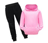 Set Felpa e Pantaloni da Jogging per Ragazze A Maniche Lunghe Felpata Ginnastica Bambini Casual Pullover Tuta Ragazzi Abbigliamento Inverno 2-14 Anni Completo Bambina