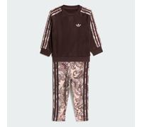 Set felpa oversize e leggings adidas x Liberty London Aurora Coffee / Multi / Multicolor / Wonder Taupe 3-4A