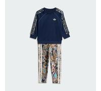 Set felpa oversize e leggings adidas x Liberty London Night Indigo / Multi / Multicolor / Night Indigo 3-4A