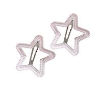 Set fermagli per capelli con design a stella aperta e, C | Accento a forma stella aperta, contorno rivestito in tessuto, chiusura a clip per acconciare la frangia e i