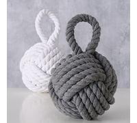 Set fermaporta Zuber iuta bianco/grigio, 1,2 kg - 15 cm x 15 cm, 23 cm, iuta
