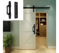 Set ferramenta maniglia porta nero opaco per porte esterne e interne