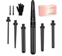 Set Ferro per Capelli, BESTOPE PRO 6 in 1 Cono per Capelli (10-32mm), Riscaldamento Rapido (30s), 2 Temperature per Tutti i Capelli, Spegnimento Automatico 60min