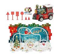 Set Ferrovia - Puzzle Circuito Per Auto Gioco Di Natale,Modello Di Una Locomotiva | Per Bambini E Bambini Di Età Da 3 A 6 Anni E Amici, Giocattolo Educativo Con Locomotiva
