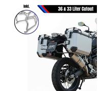 Set Fianchi 36L E Supporti Argento Per BMW G 310 GS Cutout