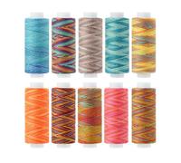 Set fili da cucito compatto e vibrante 402 piccole bobine 10 opzioni colorate