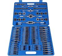 Set Filiera 110 Pezzi Set Maschi e Filiere 110 Pz in Acciaio al Tungsteno M2-M18 Maschi e Filiere M2-M18 Professionali con Custodia Portatile Ingegneria con Accessori Completi e Valigetta in Plastica