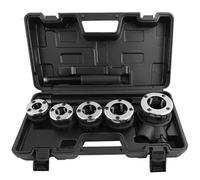 SET FILIERA FILIERE PER TUBI IDRAULICI COMPLETA 6 PEZZI 3/8" 1/2" 3/4" 1" 1-1/4"