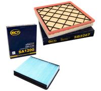 Set Filtri Ispezione SCT Filtro Aria + Filtro Abitacolo per Chevrolet Cruze Opel