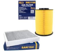 Set Filtri Ispezione SCT Filtro Aria + Filtro Abitacolo per Ford Focus II. Volvo