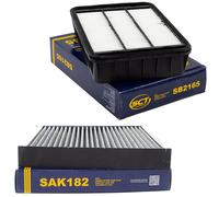 Set Filtri Ispezione SCT Filtro Aria + Filtro Abitacolo per Mitsubishi Peugeot