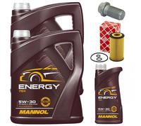 Set Filtri Olio MANNOL 5W-30 11 Liter + Vite Mercedes Sprinter 3,5-T