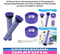 Set Filtri Ricambio per V7 V8 Aspirapolvere Pre Post