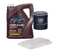 Set Filtro 2 Pezzi MANNOL 7727 CERAMIC ULTRA SAE 5W-40 Olio Motore 5 L