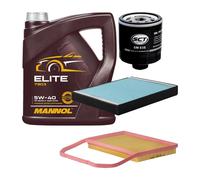 Set Filtro 3 Pezzi con MANNOL Elite 5W-40 Olio Motore 4 Litri per VW Skoda Seat